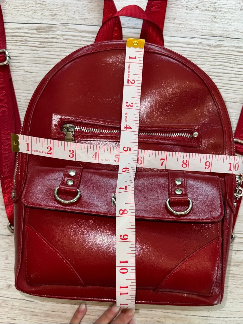 Steve Madden Shiny Red Mini Backpack